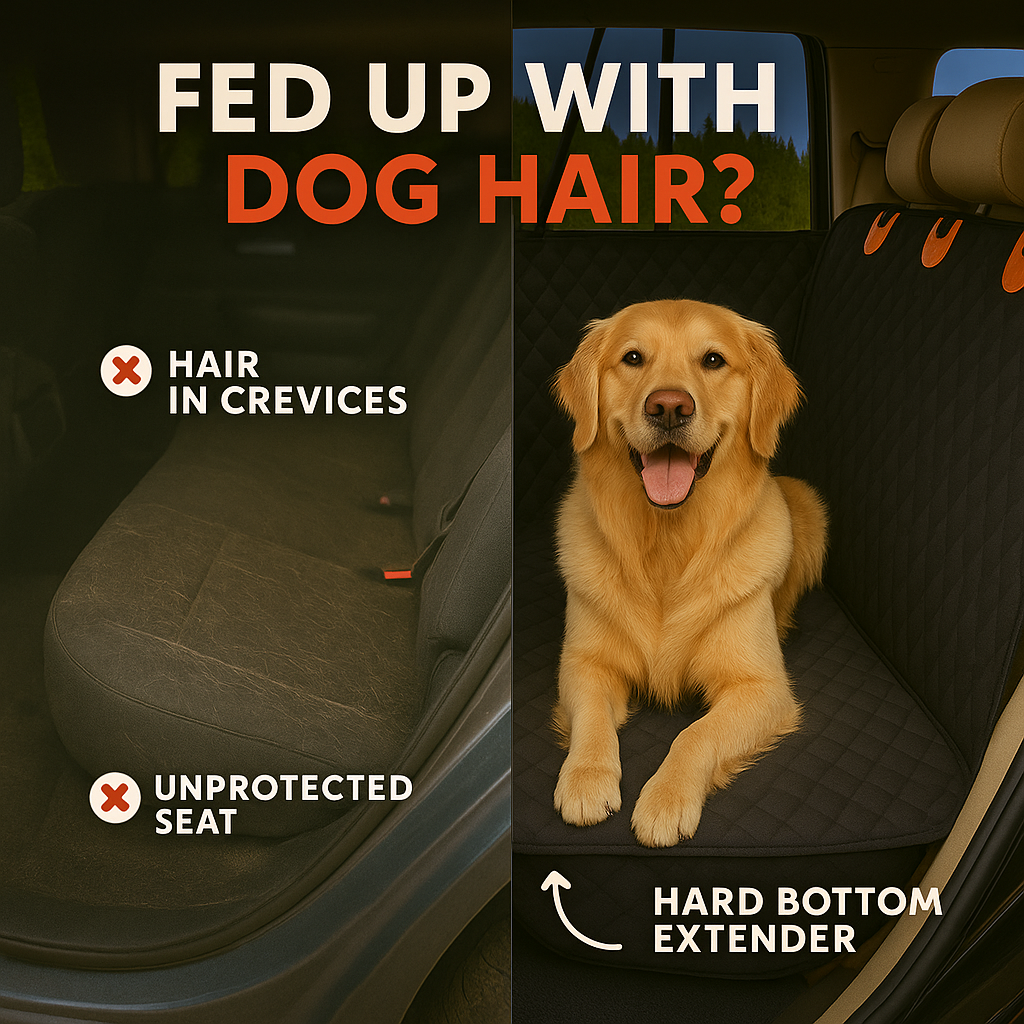 Dog Rear Seat Cover Hard Bottom