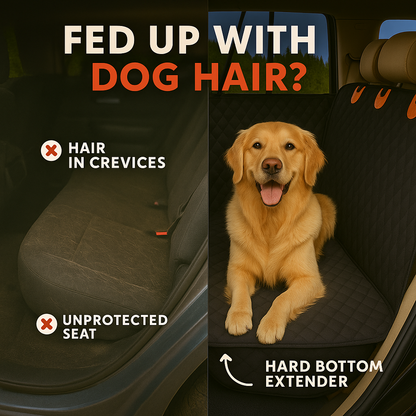 Dog Rear Seat Cover Hard Bottom