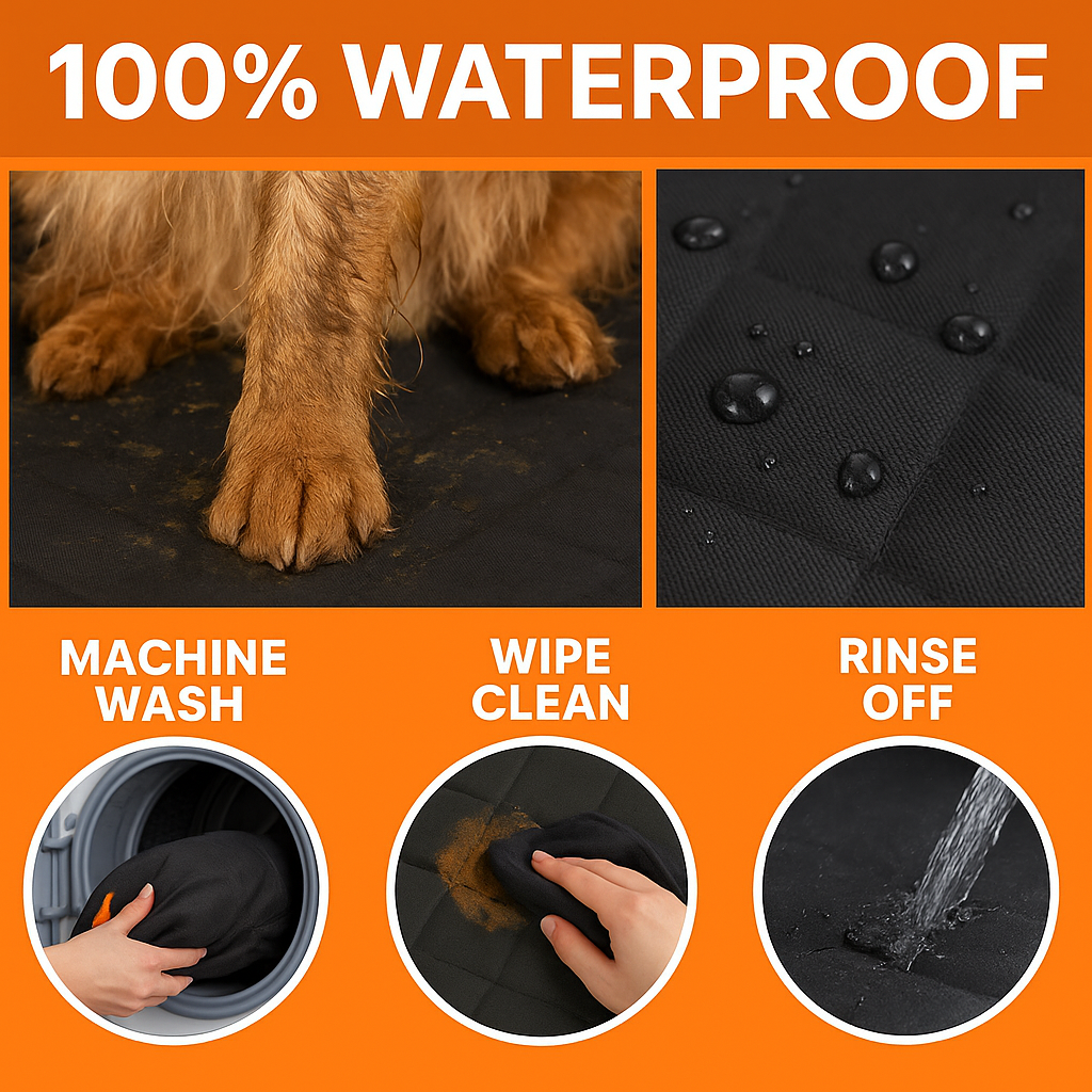 Dog Rear Seat Cover Hard Bottom